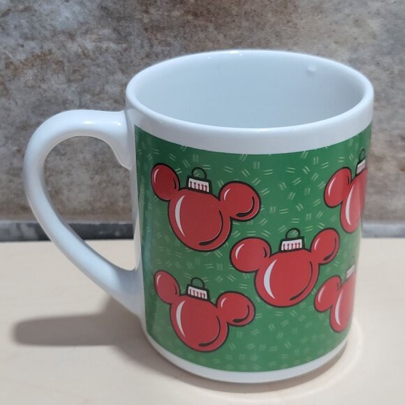 Disney Applause Mickey Mouse Ear Ornaments Image Christmas Mug - Picture 3 of 9